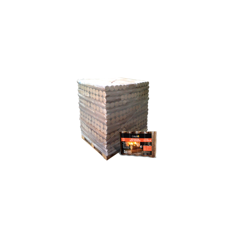 PALETTE De Bûches De Bois Compressé "100% BOIS" CREPITO