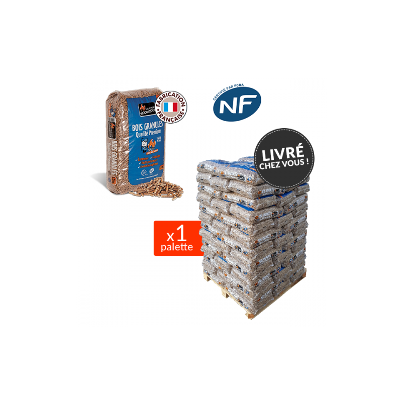 Granulés De Bois WOODSTOCK – 1 Palette De 78 Sacs De 15 Kg